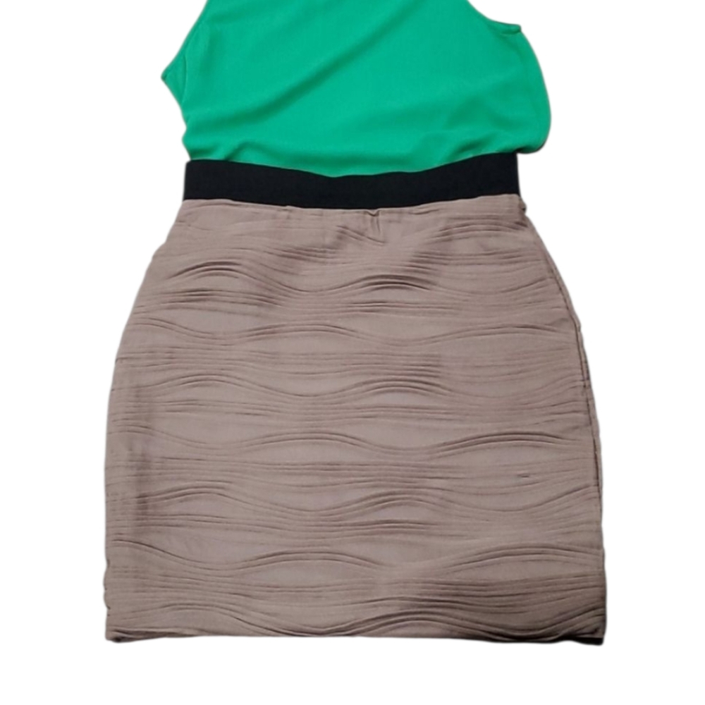 H&M Bodycon Tan Mini Skirt sz Small